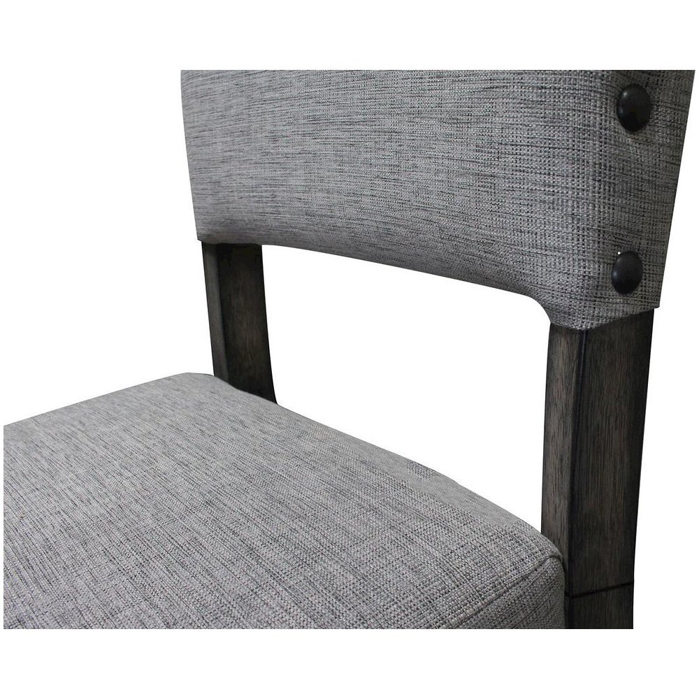 Best Master 5-Piece Solid Wood Round Dinette Set in Antique Rustic Gray