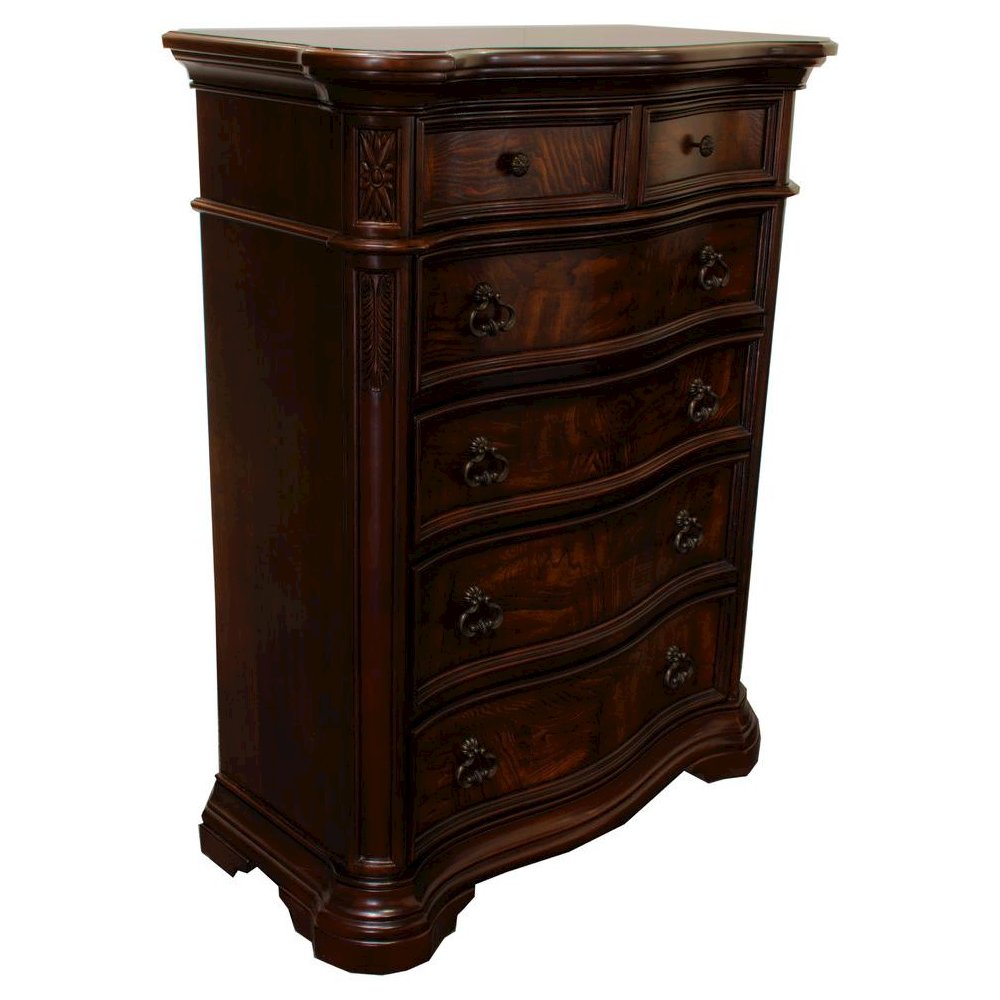 Best Master Barney’s Traditional Wood 5-Drawer Chest in Walnut