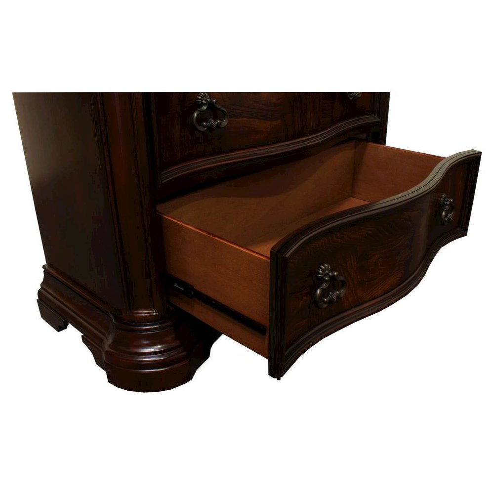 Best Master Barney’s Traditional Wood 5-Drawer Chest in Walnut