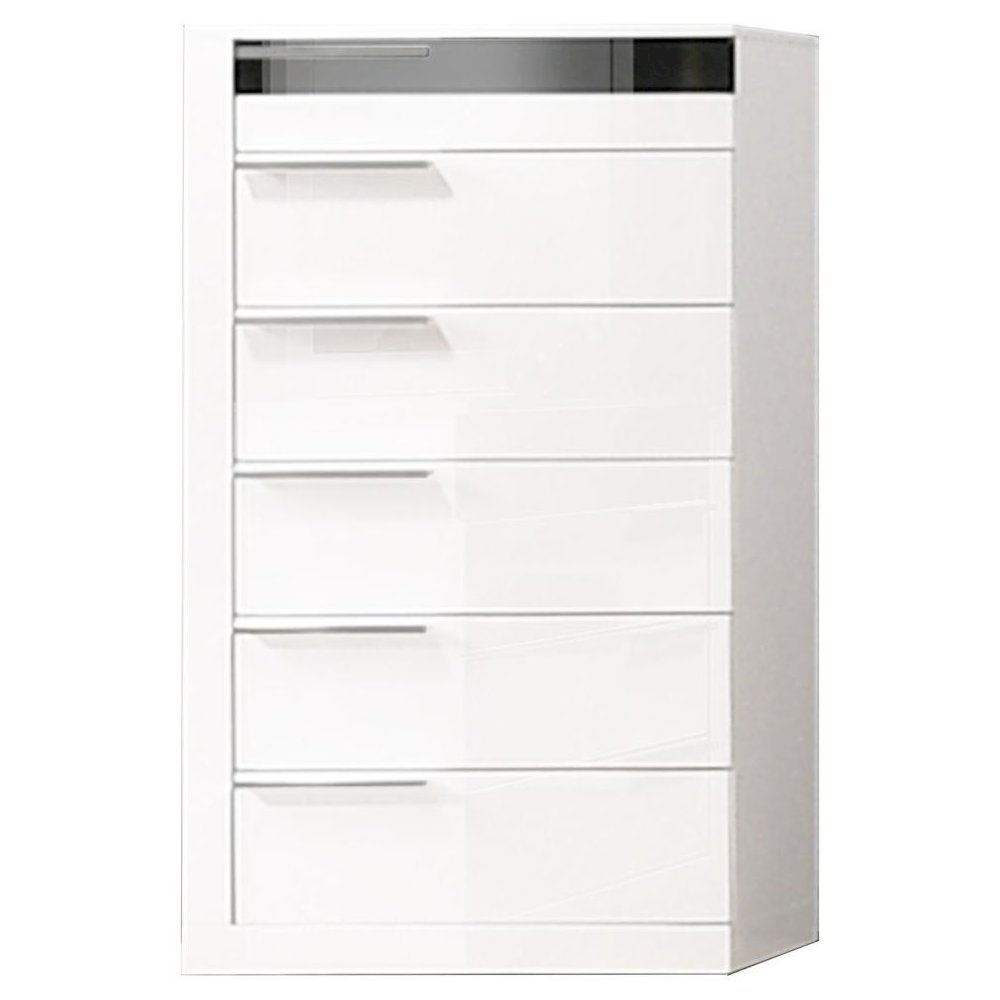 Best Master Bahamas 6-Drawer Poplar Wood Bedroom Chest in Black/White