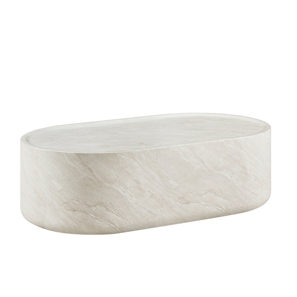 Coffee Table Concrete Travertine Finish