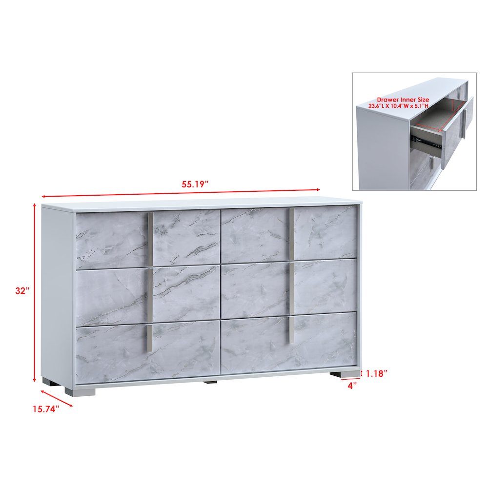 6-Drawer Double Dresser