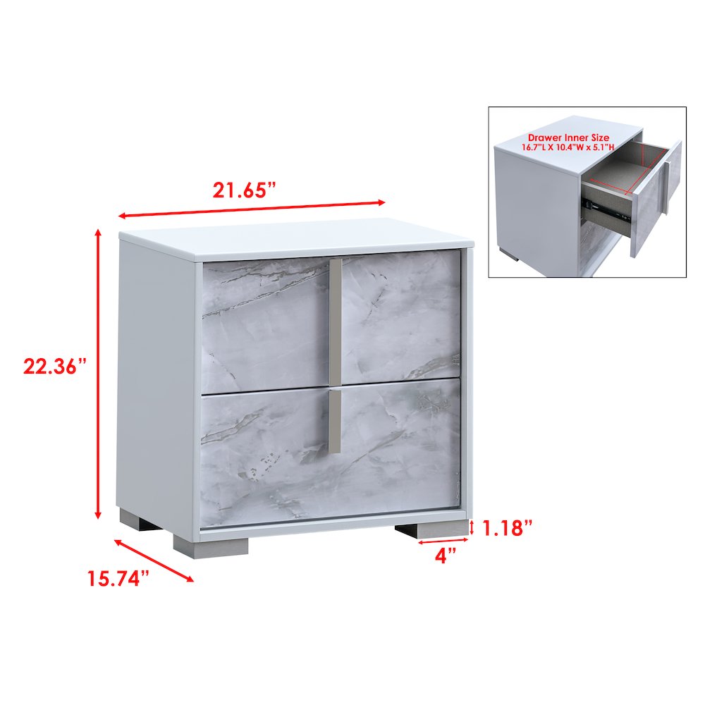 White Faux Marble