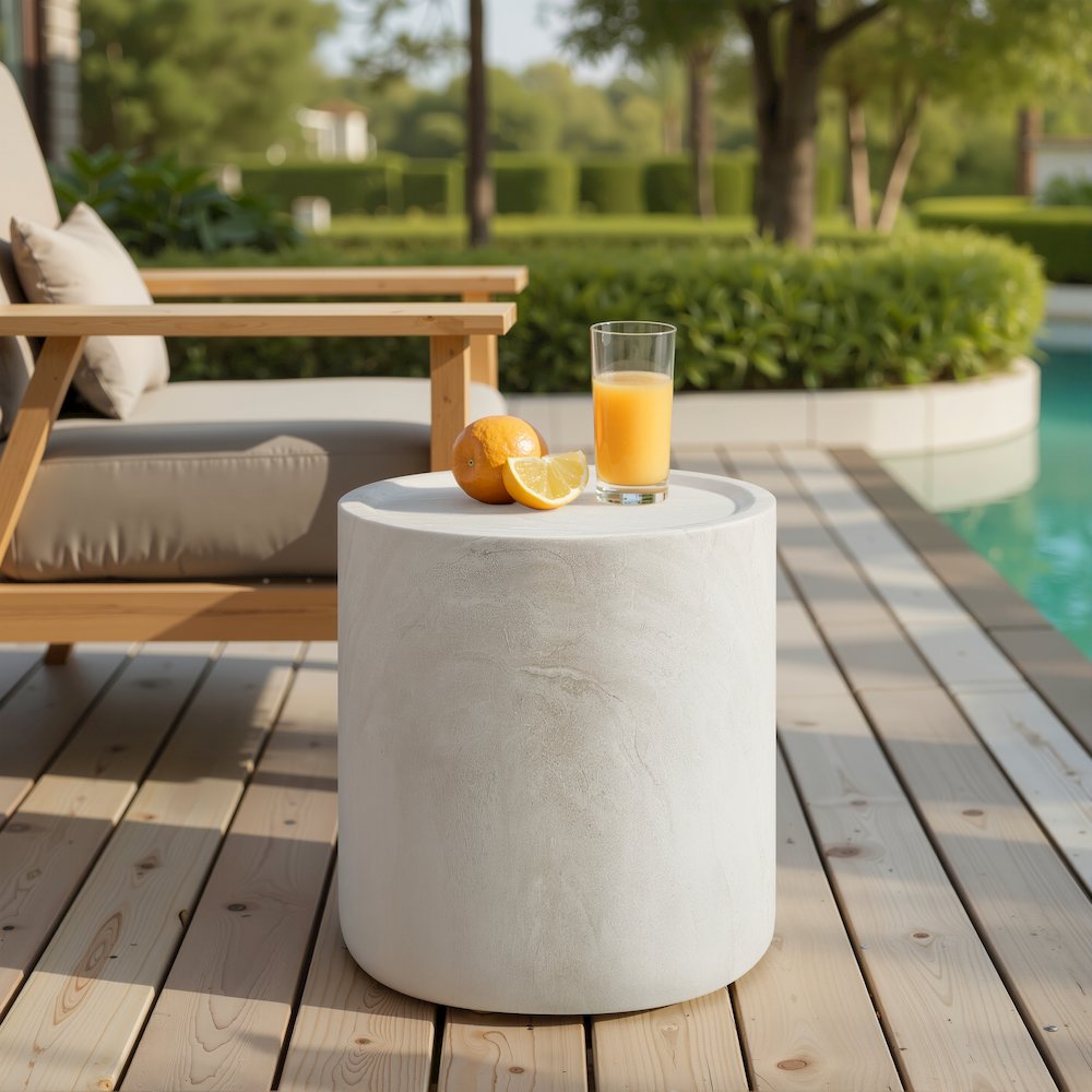 Modern Organic Drum Side Table