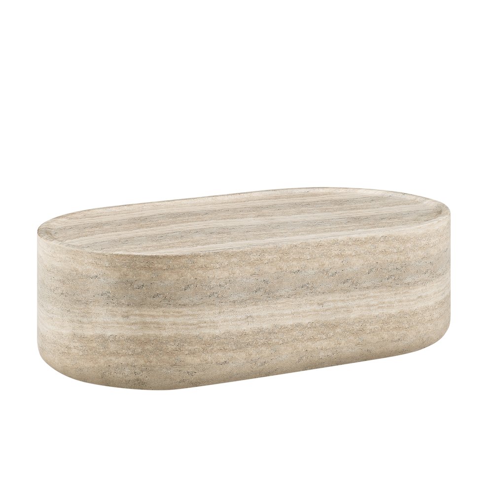 Coffee Table Concrete Travertine Finish