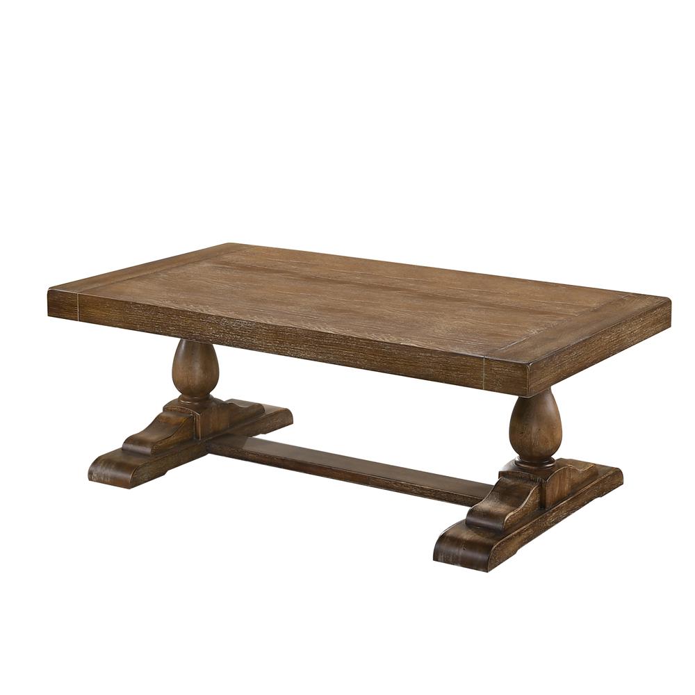 Best Master Furniture Amy 52″ Transitional Wood Coffee Table in Driftwood