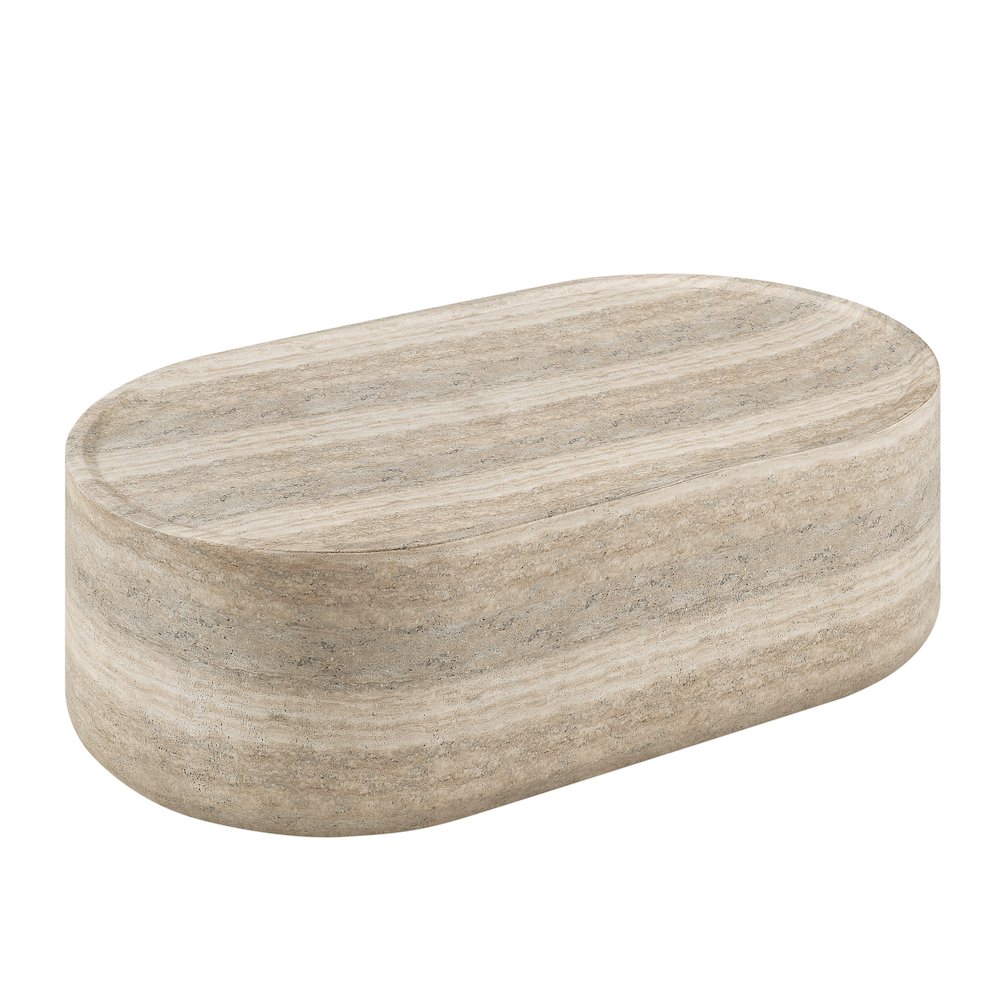 Coffee Table Concrete Travertine Finish