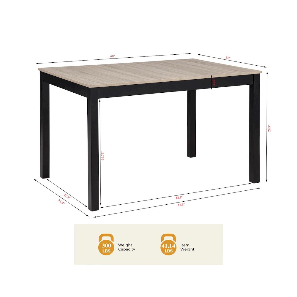 Yvonne Rectangle Dining Table