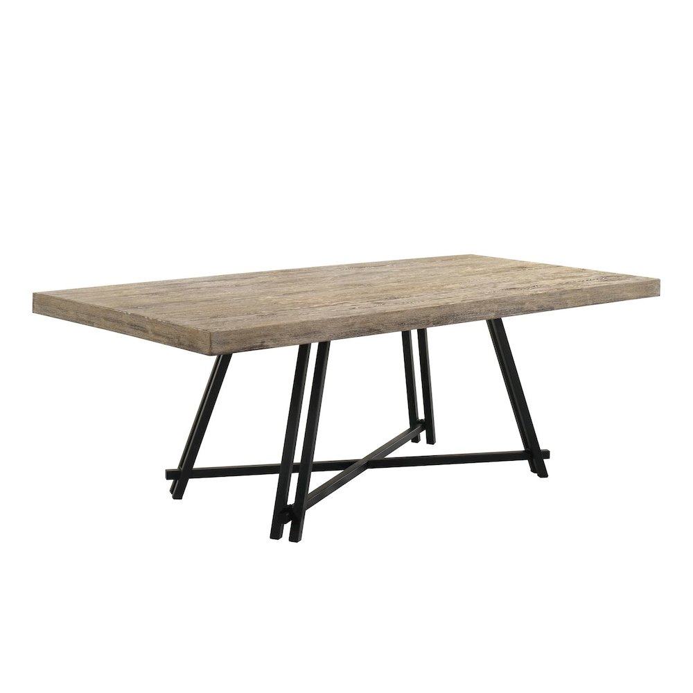 Manhattan Transitional Rectangle Dining Table with Trestle Base