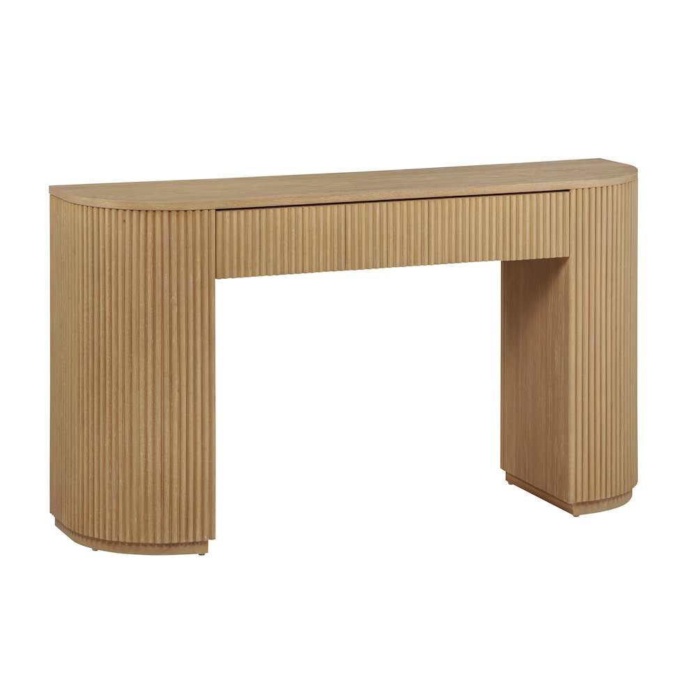 52″ Wide Modern Fluted Console Table Mid Century
