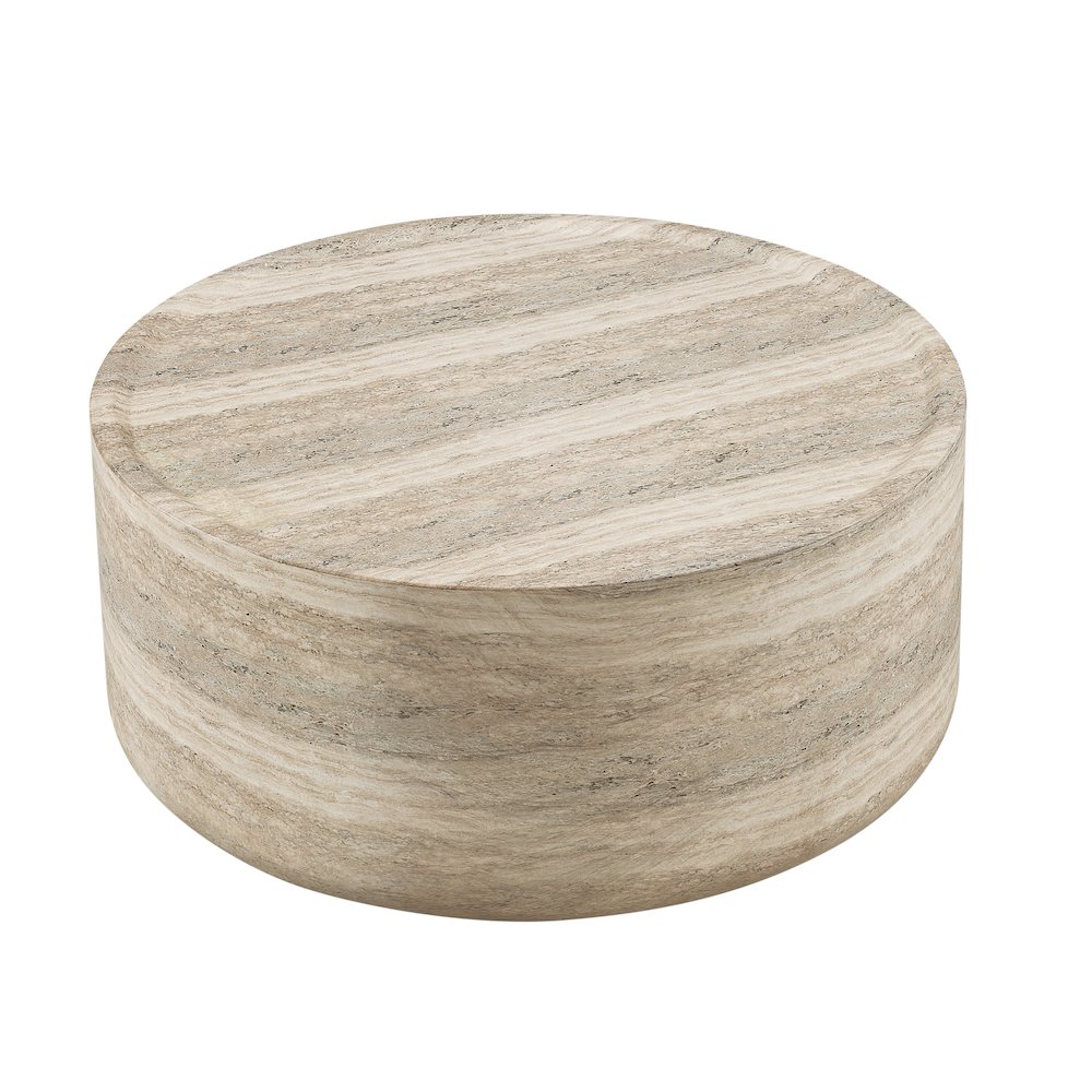 Modern Organic Drum Center Table