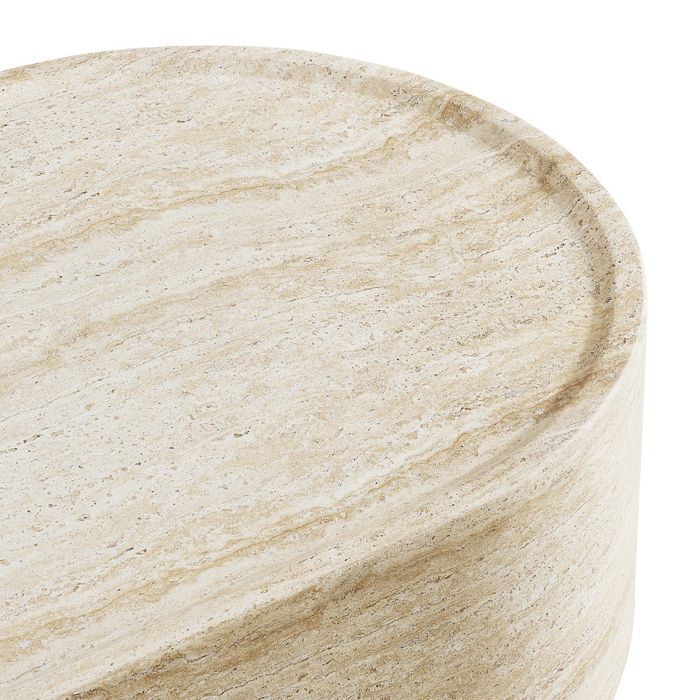 Modern Organic Large Drum Center Table