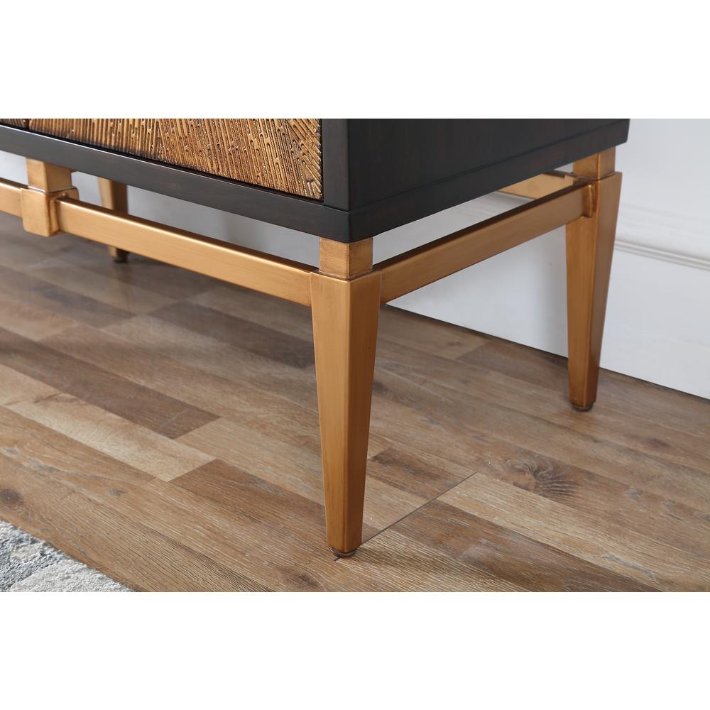 Labardi Brown with Antique Gold Accents Wood Sideboard