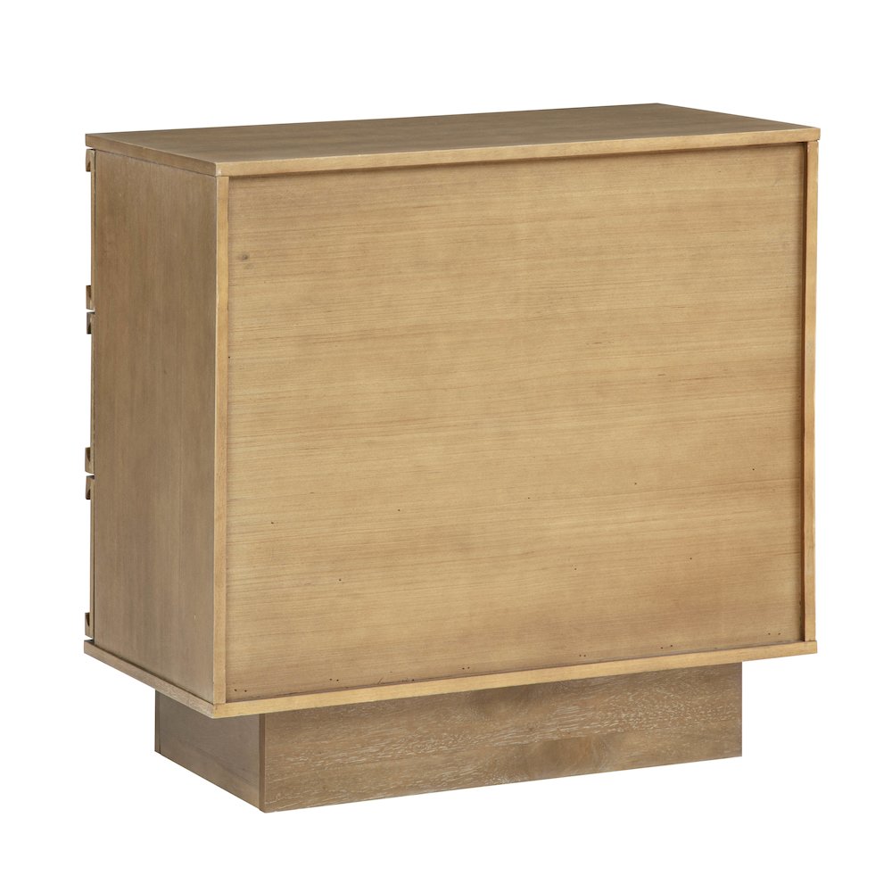 Capri 31″ Wide 3-Drawer Accent Chest Natural Wood Finish Boho Modern Storage