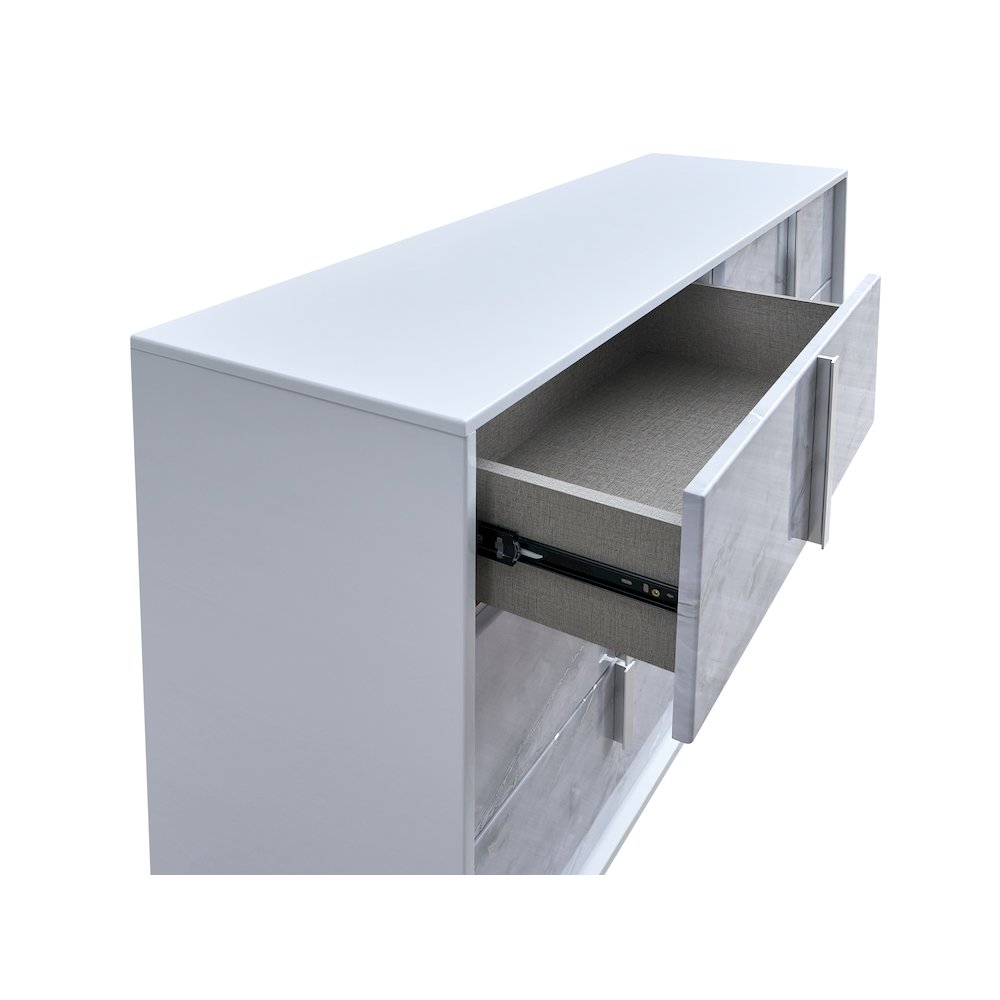 White Faux Marble Finish