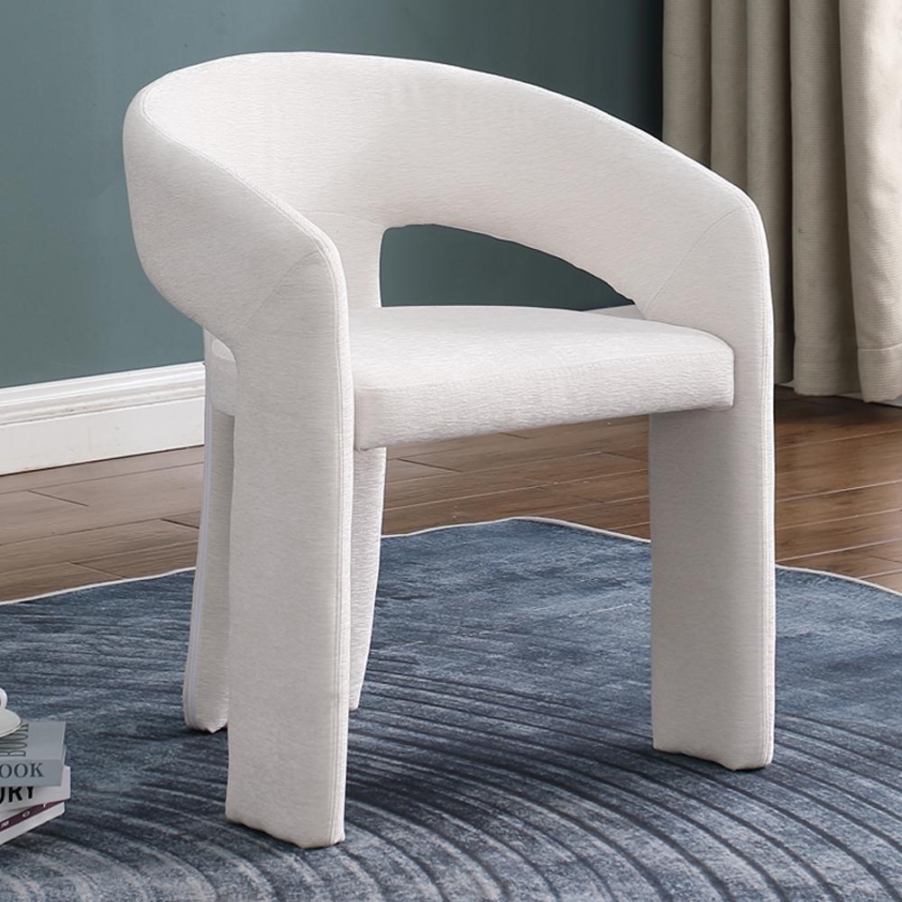 Cai Cream Velvet Accent Chair