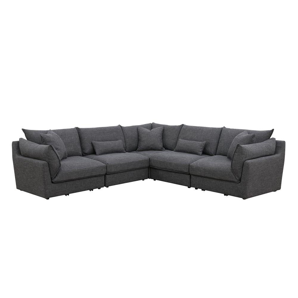 Costin Dark Grey 5-Piece Sectional Set