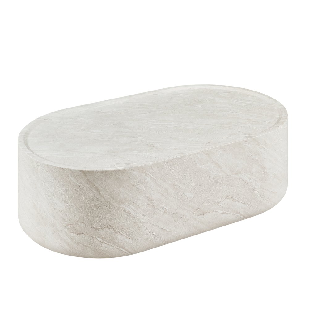 Coffee Table Concrete Travertine Finish
