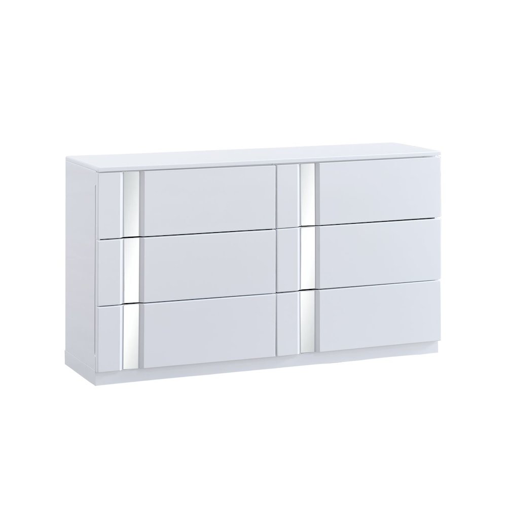 Modern Mirrored 6-Drawer Dresser
