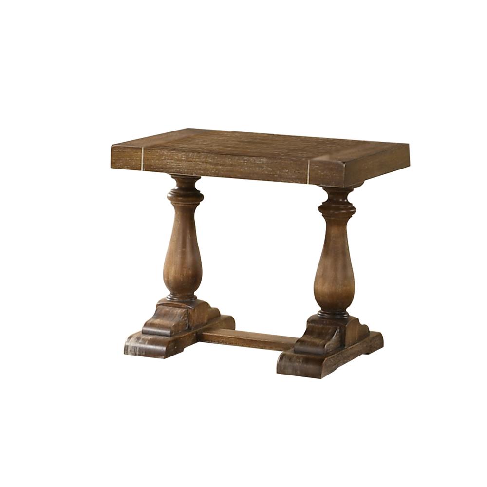 Best Master Furniture Amy 27″ Transitional Wood End Table in Driftwood