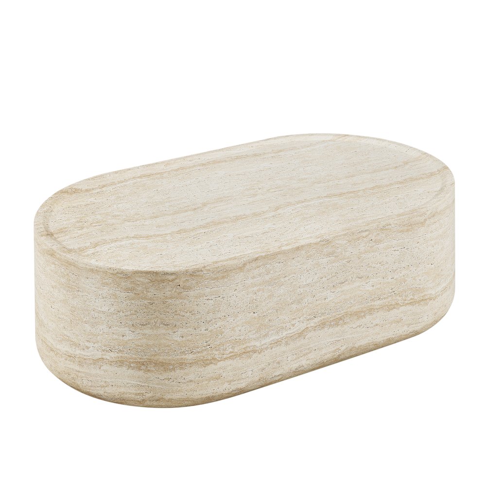 Coffee Table Concrete Travertine Finish