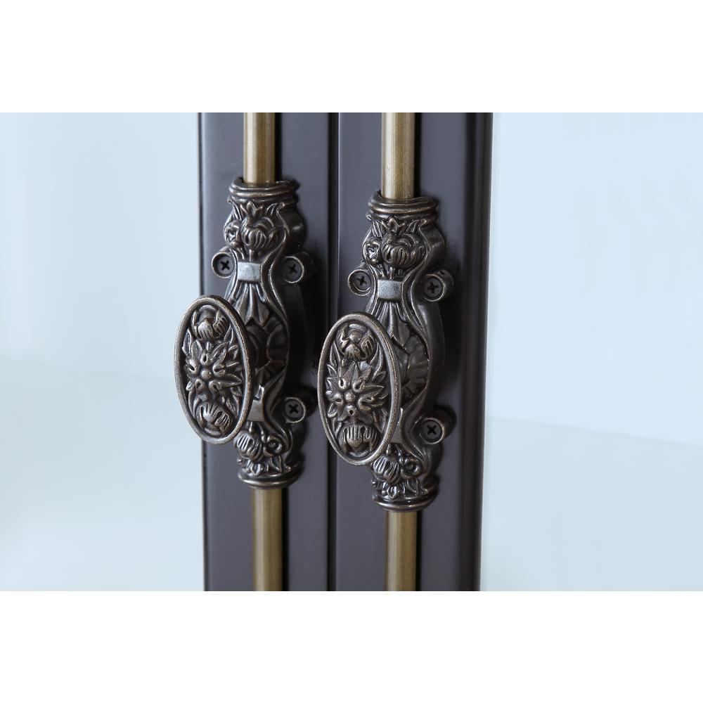 Polich Black and White Storage Curio Cabinet