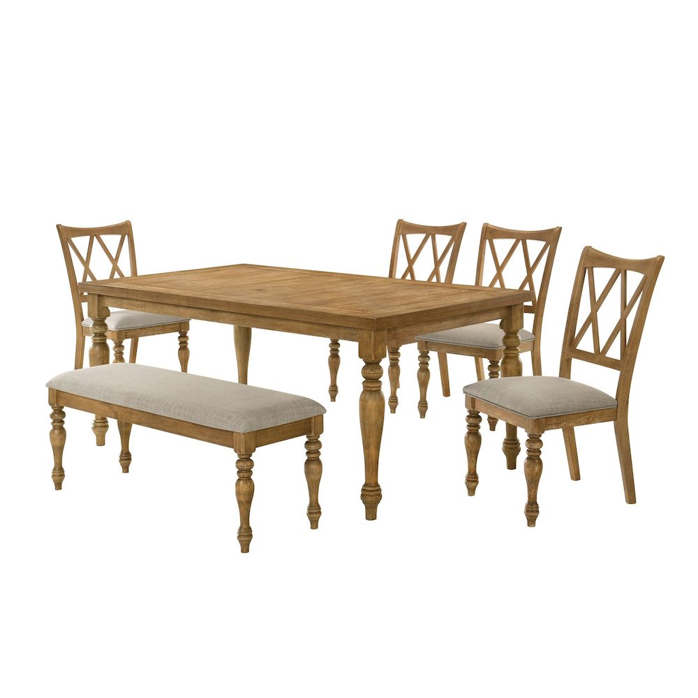 Huntington 6-Piece Transitional Rectangle Dining Set