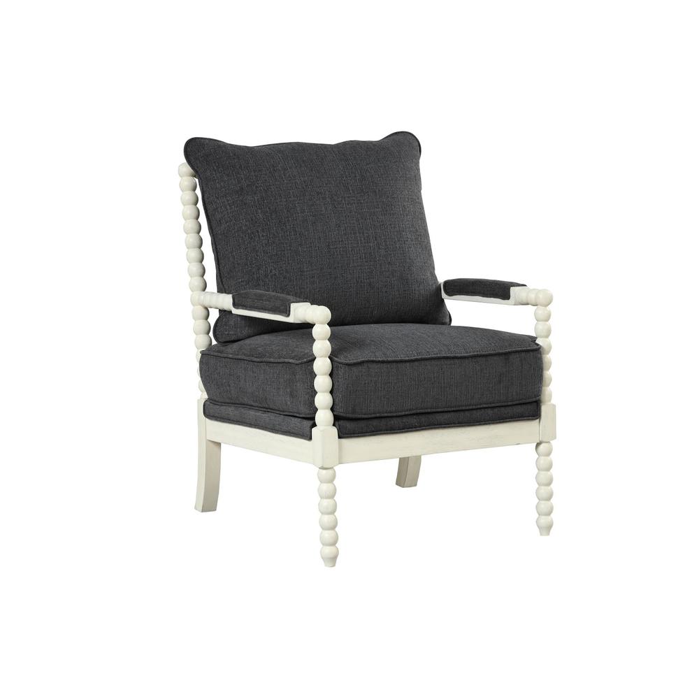 Jewell Fabric Accent Chair Charcoal