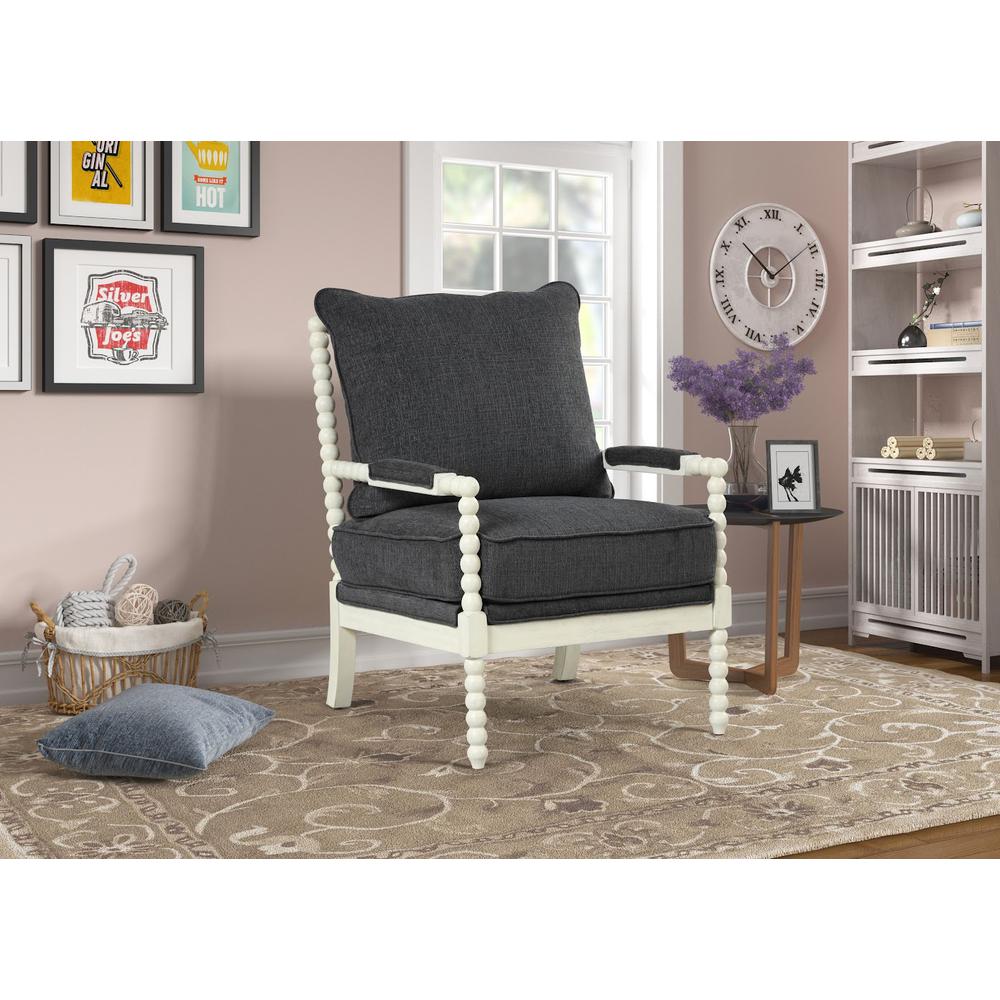 Jewell Fabric Accent Chair Charcoal