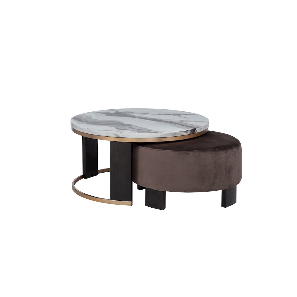 Tvano Coffee Table with Stool 2-Piece Set