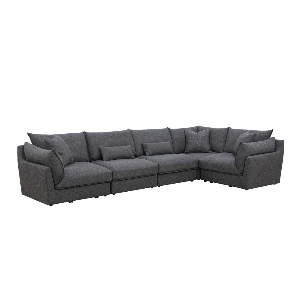 Costin Dark Grey 5-Piece Sectional Set