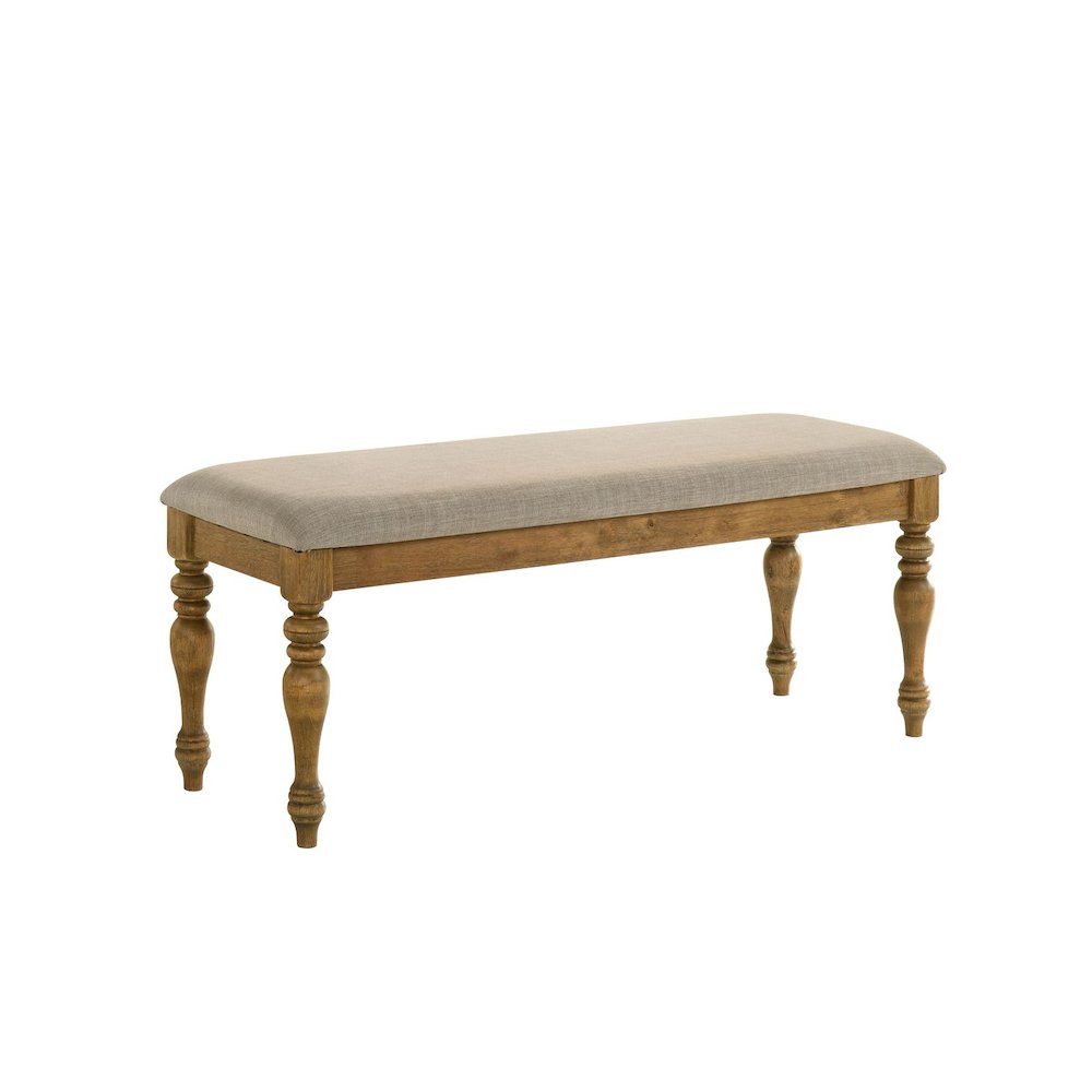 Huntington Transitional Dining Bench with Cushioned Seating