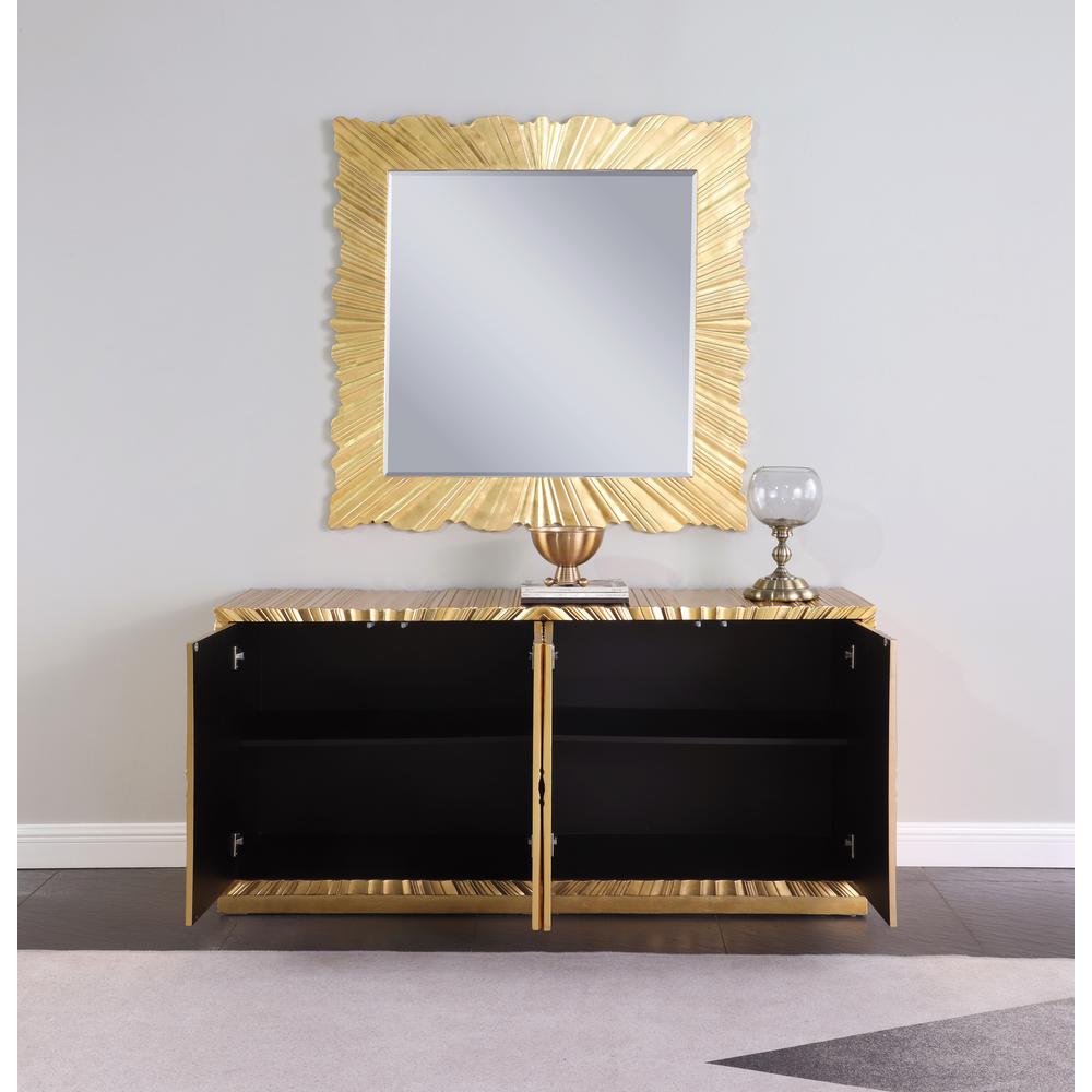 Lacy Metallic Gold Sheen Sideboard