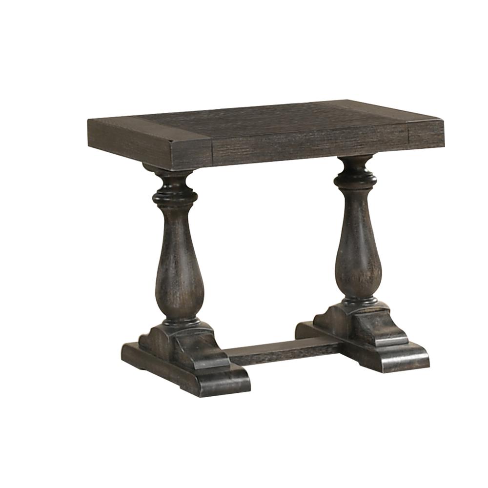 Best Master Furniture Amy 27″ Transitional Wood End Table in Dove Gray