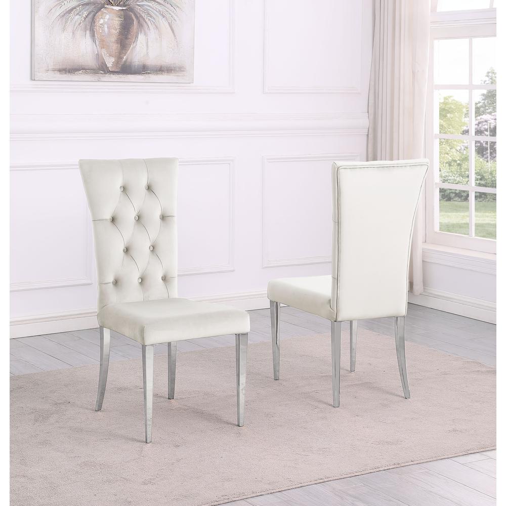 Danis Beige with Silver 5-Piece Rectangle Dining Set