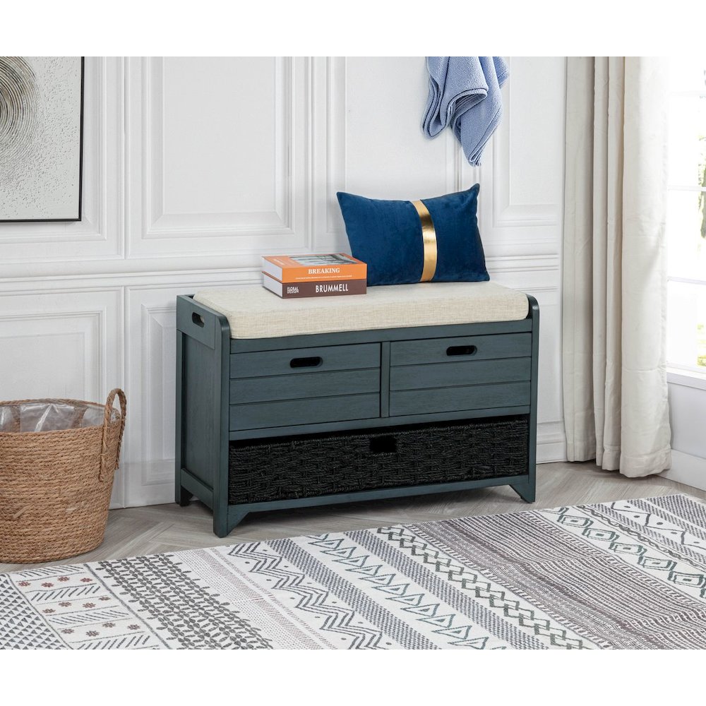 Delport Fully Assembled 2-Drawer Storage Entryway Bench