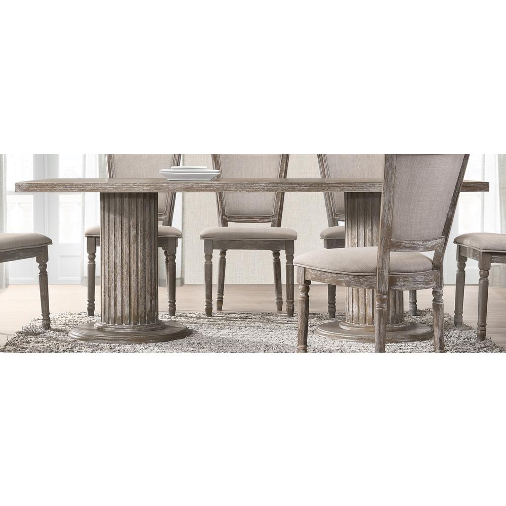 Best Master Furniture Jessica 84″ Transitional Wood Dinette Table in Gray