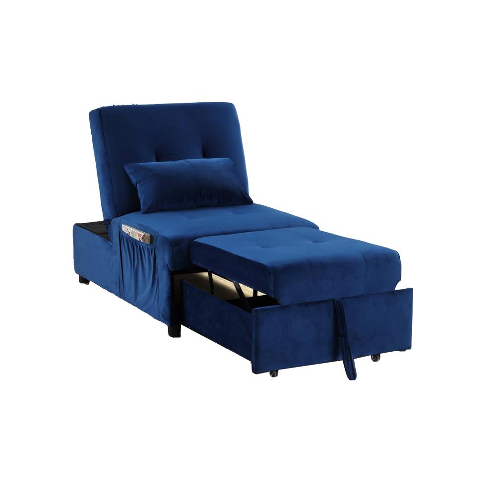 Bayani 72″ Velvet Adjustable Sleeper Lounge Chaise