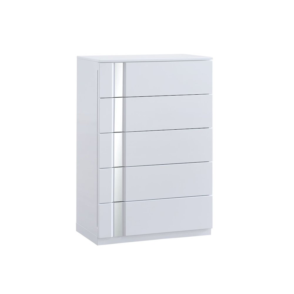Modern Mirrored 5-Drawer Chest