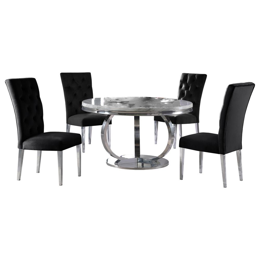 Best Master Furniture Lexington 52″  Round Dining Set in Black