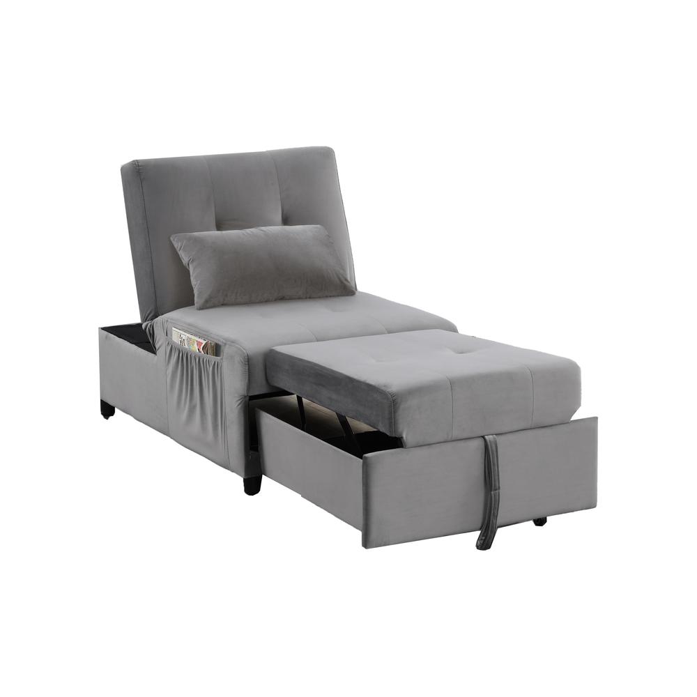 Bayani 72″ Velvet Adjustable Sleeper Lounge Chaise
