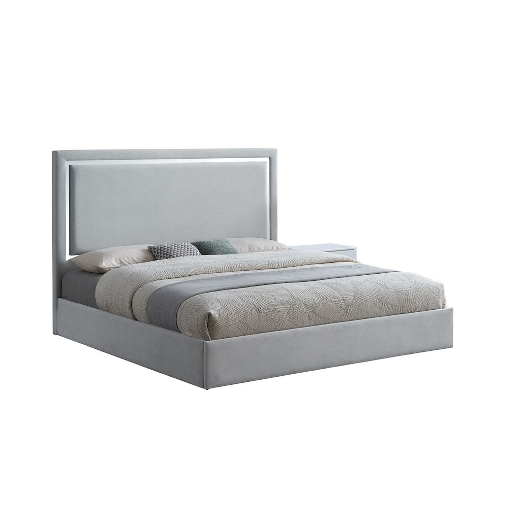 Modern Mirrored Platform Bed Frame