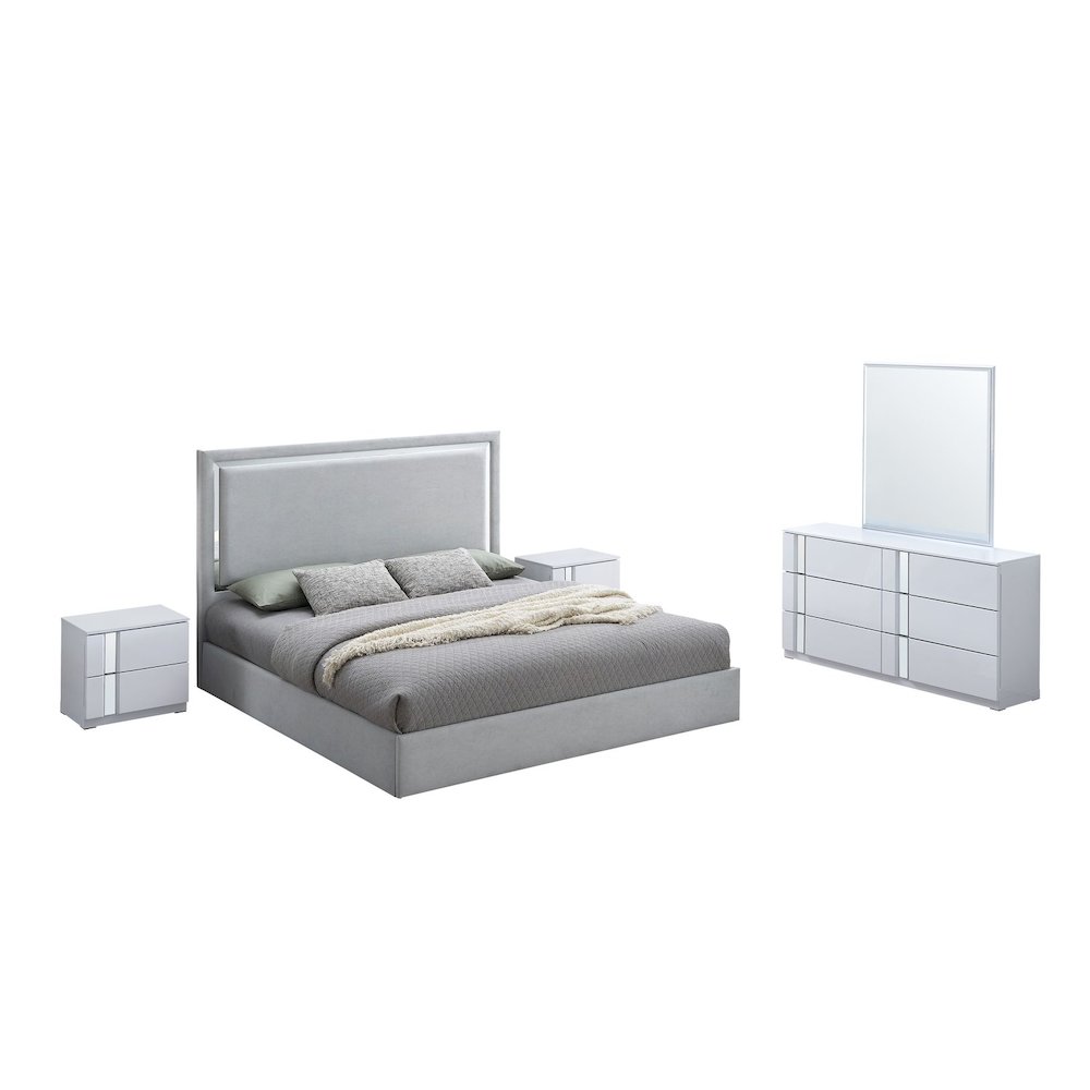 5-Piece Modern Mirrored Bedroom Set
