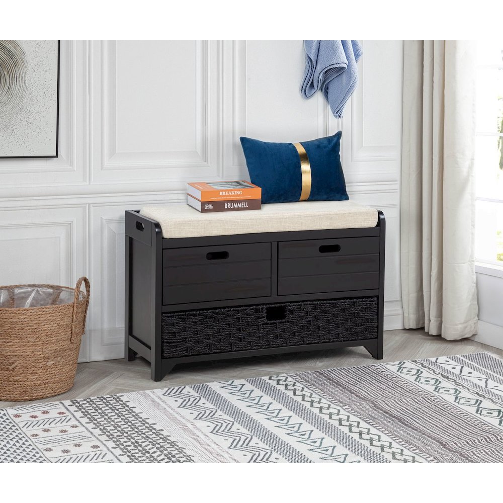 Delport Fully Assembled 2-Drawer Storage Entryway Bench