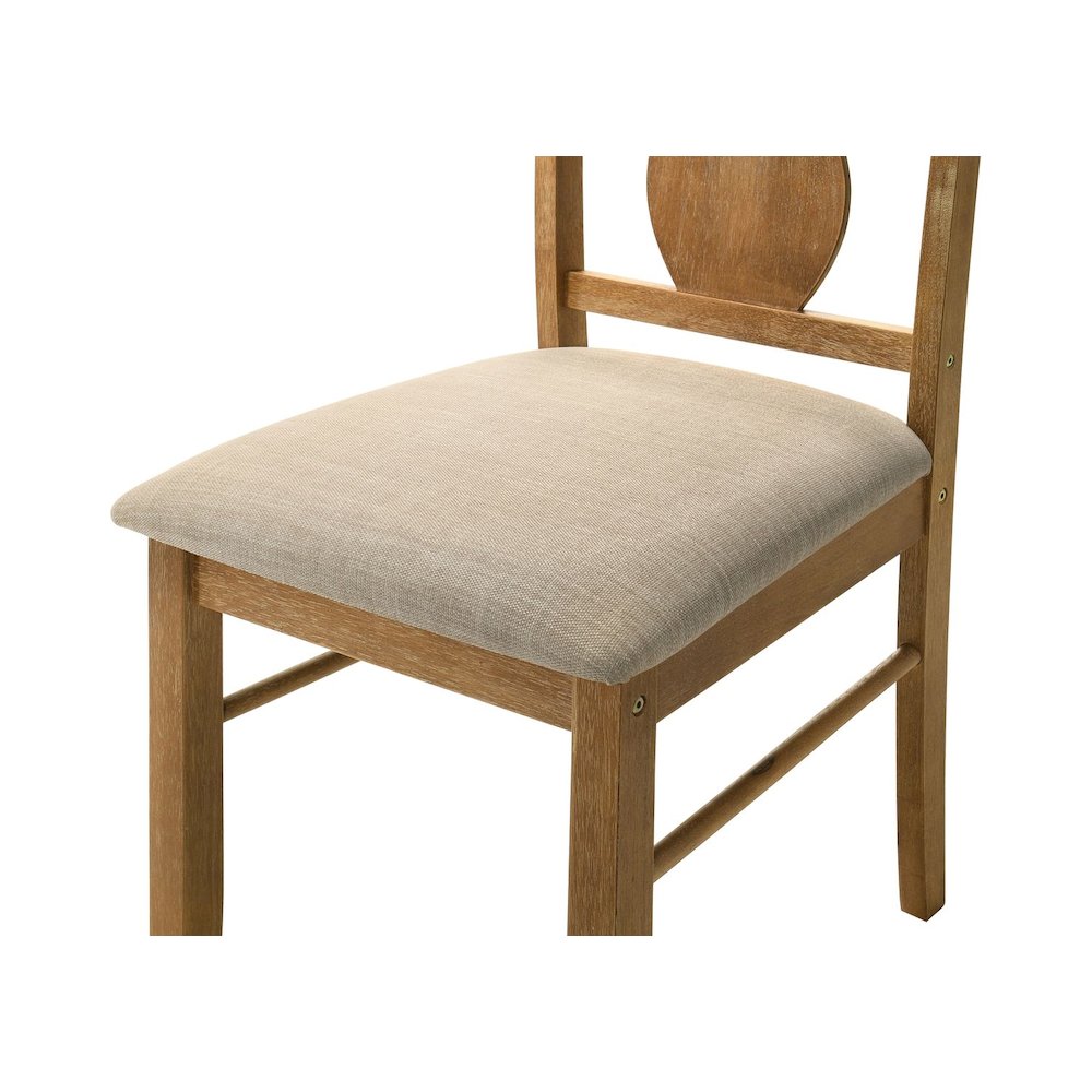 Solana 5-Piece Transitional Rectangle Dining Set in 1 Box