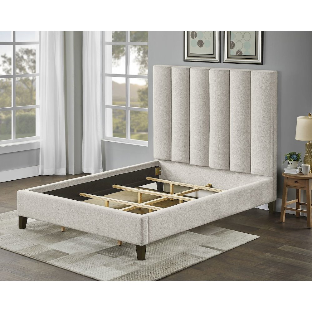 Modern Upholstered Low-Profile Bed Frame