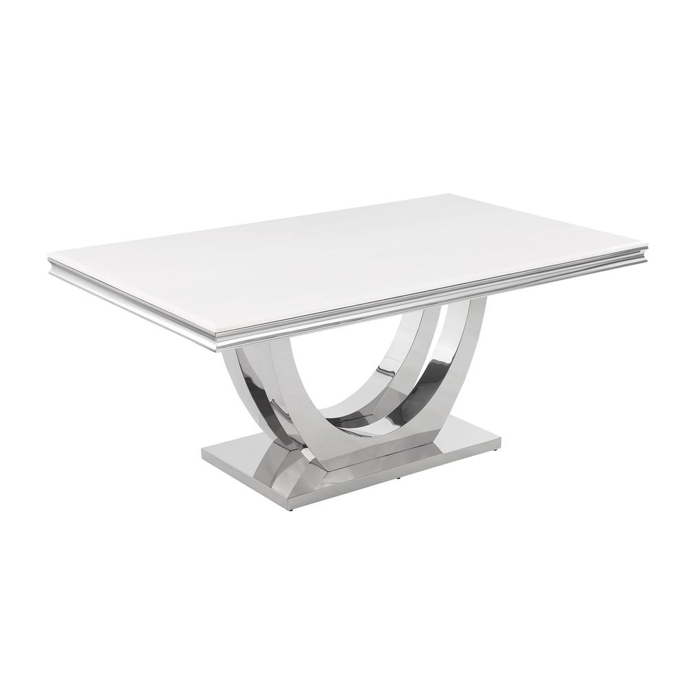 Danis Beige with Silver 5-Piece Rectangle Dining Set
