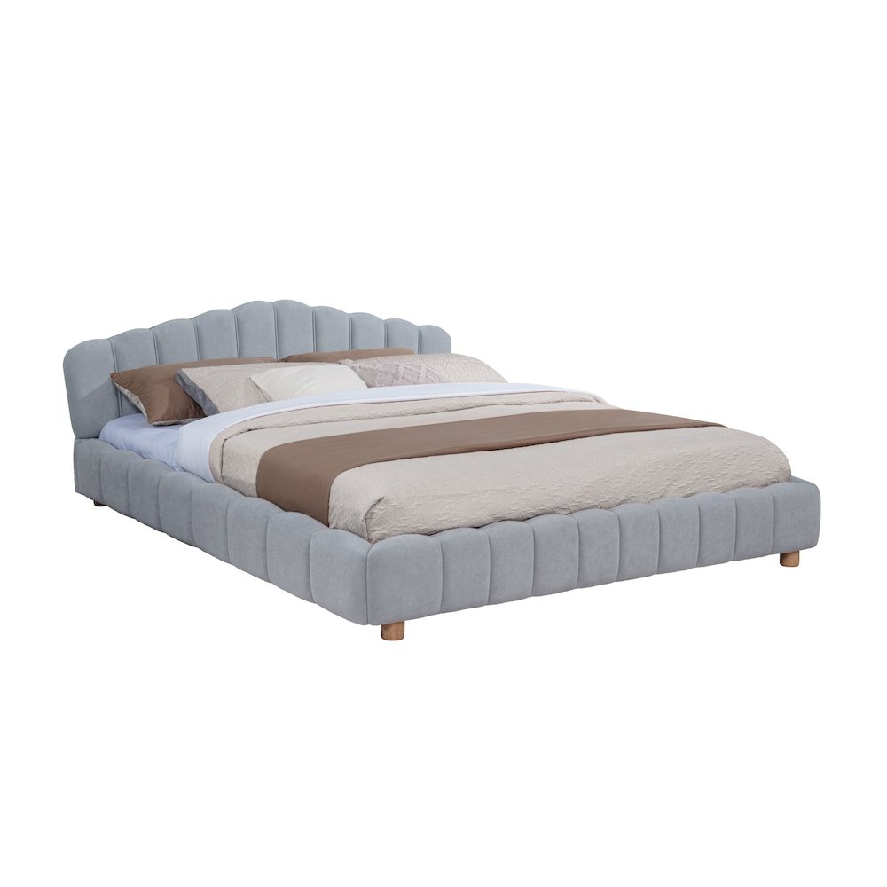 Ctera Queen Velvet Bed