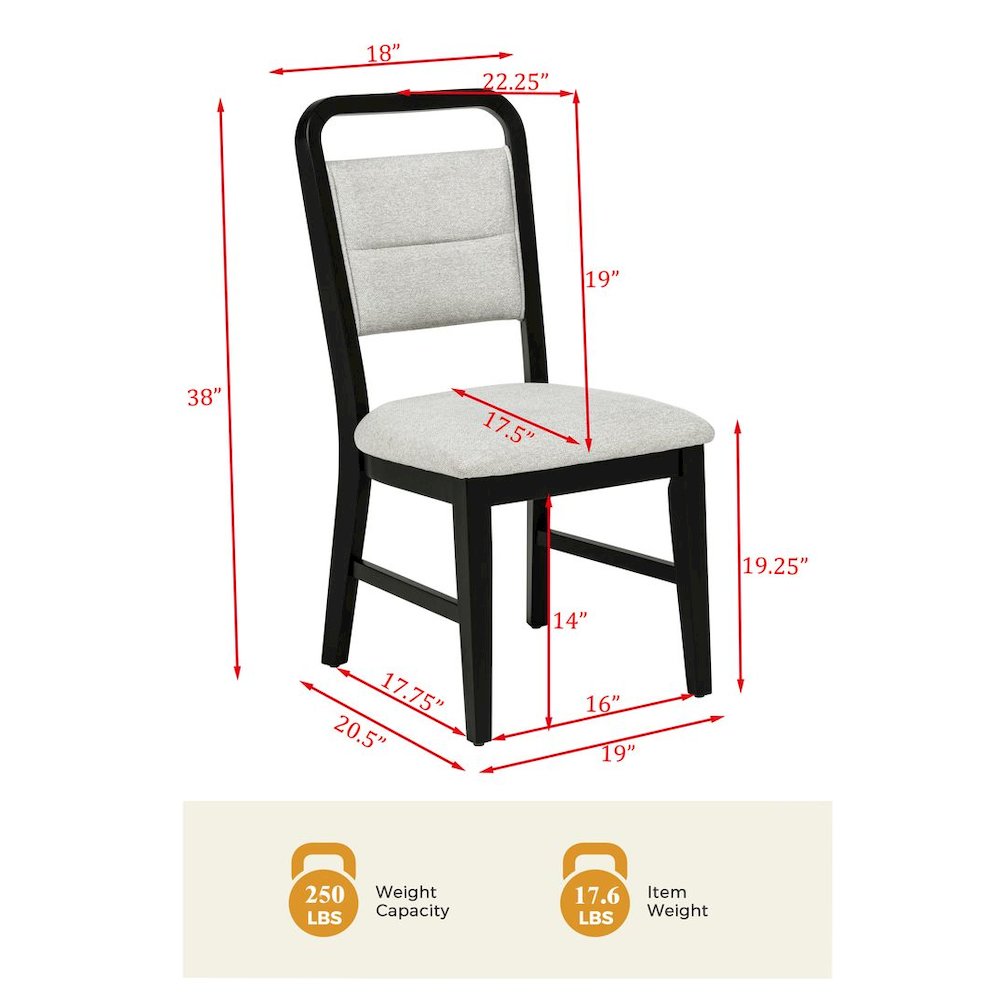 Timaro Transitional Upholstered Dining Chairs