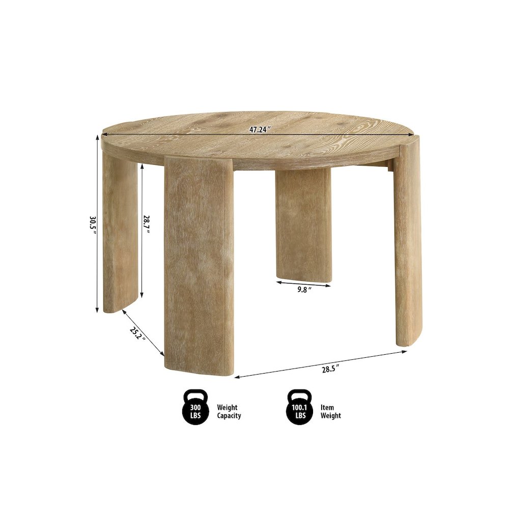 Bristol Mid-Century Round Dining Table
